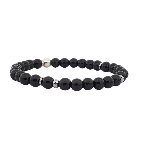 Bracelet Little Hematite Silver Onyx