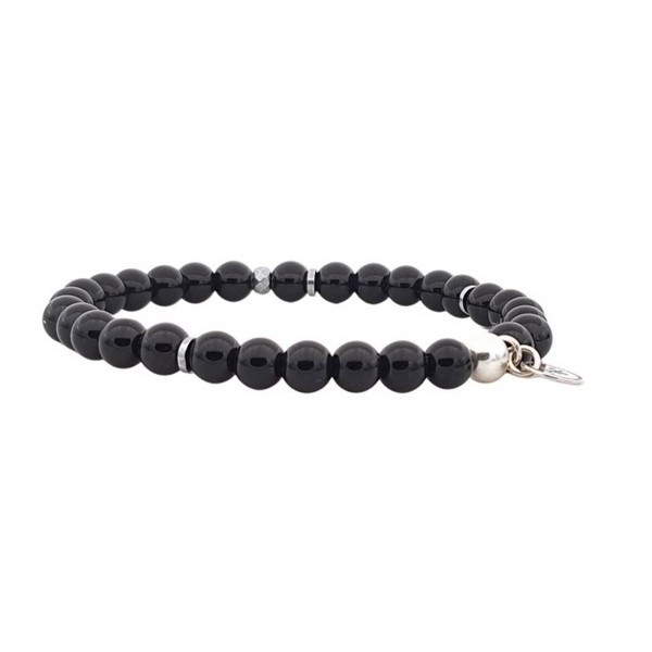 Bracelet Little Hematite Silver Onyx